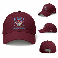 F-Caw-F Prostate Cancer Awareness Chicken Baseball Cap Funny Blue Ribbon Support
