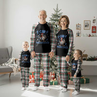 F-Caw-F Prostate Cancer Awareness Chicken Plaid Pajama Set Funny Blue Ribbon Support