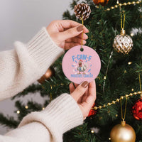 F-Caw-F Prostate Cancer Awareness Chicken Ceramic Ornament Funny Blue Ribbon Support