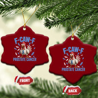F-Caw-F Prostate Cancer Awareness Chicken Ceramic Ornament Funny Blue Ribbon Support