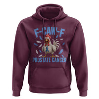 F-Caw-F Prostate Cancer Awareness Chicken Hoodie Funny Blue Ribbon Support