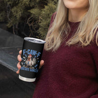F-Caw-F Prostate Cancer Awareness Chicken Tumbler Cup Funny Blue Ribbon Support
