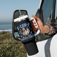 F-Caw-F Prostate Cancer Awareness Chicken Tumbler With Handle Funny Blue Ribbon Support