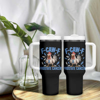 F-Caw-F Prostate Cancer Awareness Chicken Tumbler With Handle Funny Blue Ribbon Support