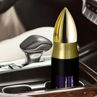 Support Squad Overdose Awareness Bullet Tumbler Purple Ribbon American Flag Graphic