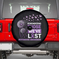 Overdose Awareness Spare Tire Cover Remembering Those We Have Lost Dandelion Purple Ribbon Memorial