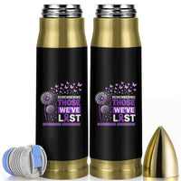 Overdose Awareness Bullet Tumbler Remembering Those We Have Lost Dandelion Purple Ribbon Memorial