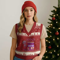Overdose Awareness V-Neck Knit Sweater Vest Remembering Those We Have Lost Dandelion Purple Ribbon Memorial