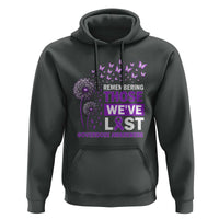 Overdose Awareness Hoodie Remembering Those We Have Lost Dandelion Purple Ribbon Memorial