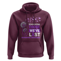 Overdose Awareness Hoodie Remembering Those We Have Lost Dandelion Purple Ribbon Memorial