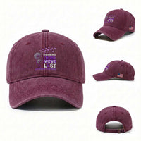 Overdose Awareness Washed Cotton Baseball Cap Remembering Those We Have Lost Dandelion Purple Ribbon Memorial