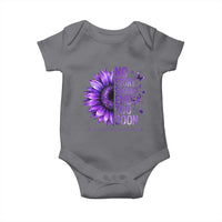 No Story Should End Too Soon Purple Sunflower Overdose Awareness Baby Onesie
