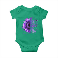 No Story Should End Too Soon Purple Sunflower Overdose Awareness Baby Onesie