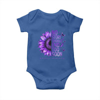 No Story Should End Too Soon Purple Sunflower Overdose Awareness Baby Onesie