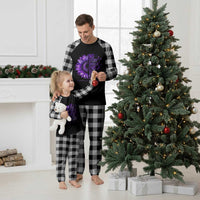 No Story Should End Too Soon Purple Sunflower Overdose Awareness Plaid Pajama Set