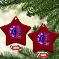 No Story Should End Too Soon Purple Sunflower Overdose Awareness Ceramic Ornament