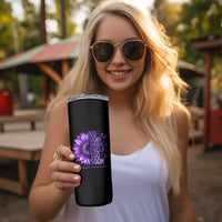 No Story Should End Too Soon Purple Sunflower Overdose Awareness Skinny Tumbler