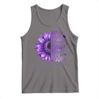 No Story Should End Too Soon Purple Sunflower Overdose Awareness Tank Top
