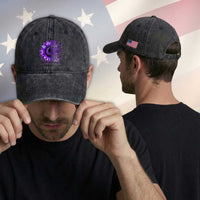 No Story Should End Too Soon Purple Sunflower Overdose Awareness Washed Cotton Baseball Cap