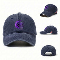 No Story Should End Too Soon Purple Sunflower Overdose Awareness Washed Cotton Baseball Cap