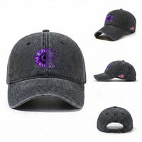 No Story Should End Too Soon Purple Sunflower Overdose Awareness Washed Cotton Baseball Cap