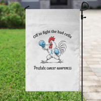 Prostate Cancer Awareness Garden Flag Rooster Light Blue Ribbon Survivor Chemotherapy Gift