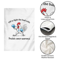 Prostate Cancer Awareness Garden Flag Rooster Light Blue Ribbon Survivor Chemotherapy Gift