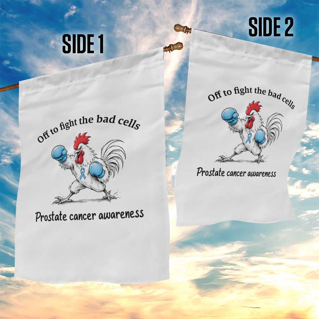 Prostate Cancer Awareness Garden Flag Rooster Light Blue Ribbon Survivor Chemotherapy Gift
