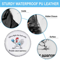 Prostate Cancer Awareness Spare Tire Cover Rooster Light Blue Ribbon Survivor Chemotherapy Gift