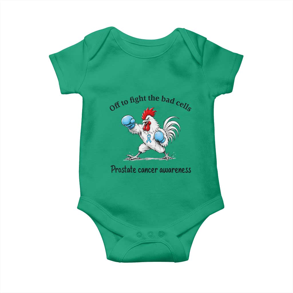 Prostate Cancer Awareness Baby Onesie Rooster Light Blue Ribbon Survivor Chemotherapy Gift