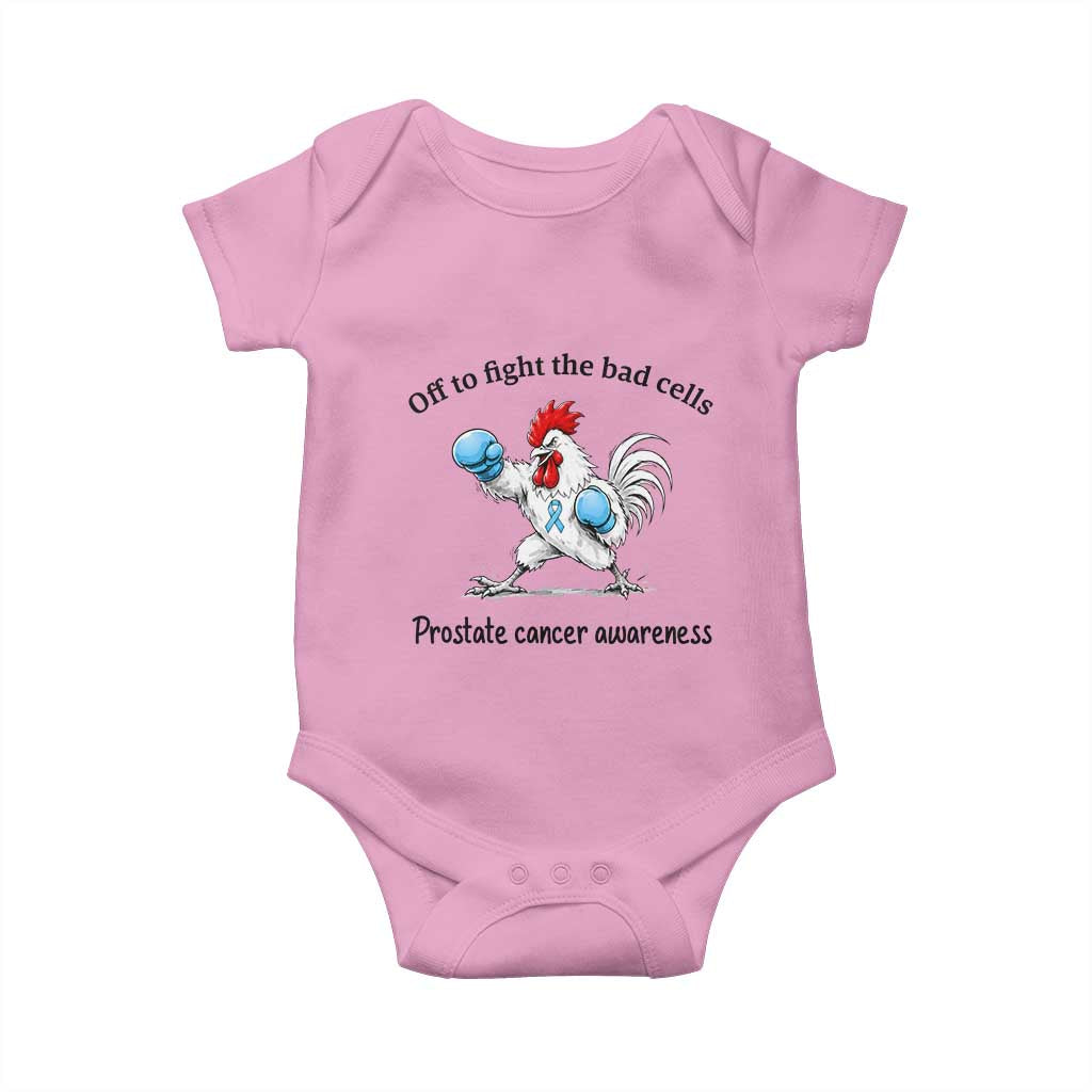 Prostate Cancer Awareness Baby Onesie Rooster Light Blue Ribbon Survivor Chemotherapy Gift
