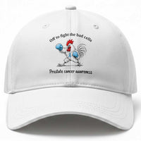 Prostate Cancer Awareness Baseball Cap Rooster Light Blue Ribbon Survivor Chemotherapy Gift