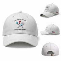 Prostate Cancer Awareness Baseball Cap Rooster Light Blue Ribbon Survivor Chemotherapy Gift