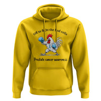 Prostate Cancer Awareness Hoodie Rooster Light Blue Ribbon Survivor Chemotherapy Gift