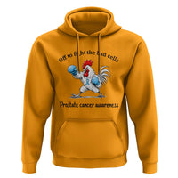 Prostate Cancer Awareness Hoodie Rooster Light Blue Ribbon Survivor Chemotherapy Gift