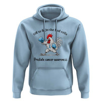 Prostate Cancer Awareness Hoodie Rooster Light Blue Ribbon Survivor Chemotherapy Gift
