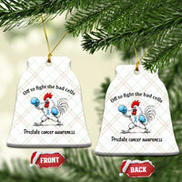Prostate Cancer Awareness Ceramic Ornament Rooster Light Blue Ribbon Survivor Chemotherapy Gift