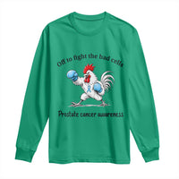 Prostate Cancer Awareness Long Sleeve Shirt Rooster Light Blue Ribbon Survivor Chemotherapy Gift