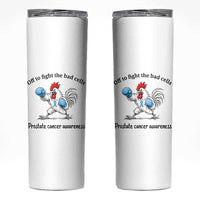 Prostate Cancer Awareness Skinny Tumbler Rooster Light Blue Ribbon Survivor Chemotherapy Gift