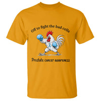 Prostate Cancer Awareness T Shirt Rooster Light Blue Ribbon Survivor Chemotherapy Gift