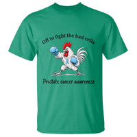 Prostate Cancer Awareness T Shirt Rooster Light Blue Ribbon Survivor Chemotherapy Gift