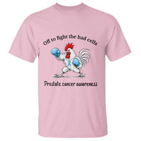 Prostate Cancer Awareness T Shirt Rooster Light Blue Ribbon Survivor Chemotherapy Gift