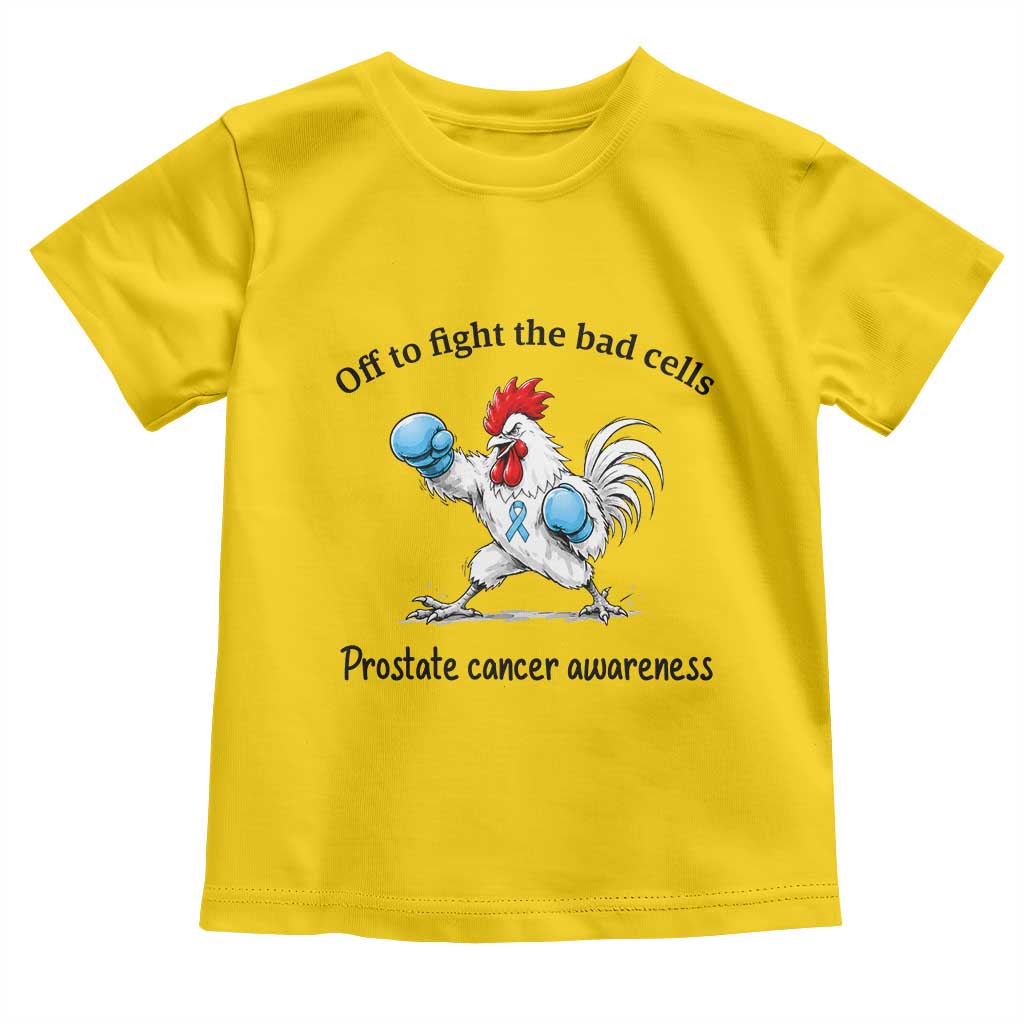 Prostate Cancer Awareness Toddler T Shirt Rooster Light Blue Ribbon Survivor Chemotherapy Gift