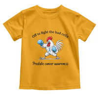 Prostate Cancer Awareness Toddler T Shirt Rooster Light Blue Ribbon Survivor Chemotherapy Gift