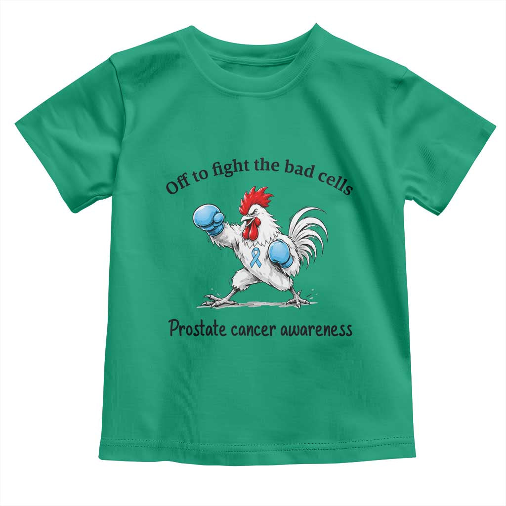 Prostate Cancer Awareness Toddler T Shirt Rooster Light Blue Ribbon Survivor Chemotherapy Gift