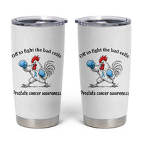 Prostate Cancer Awareness Tumbler Cup Rooster Light Blue Ribbon Survivor Chemotherapy Gift