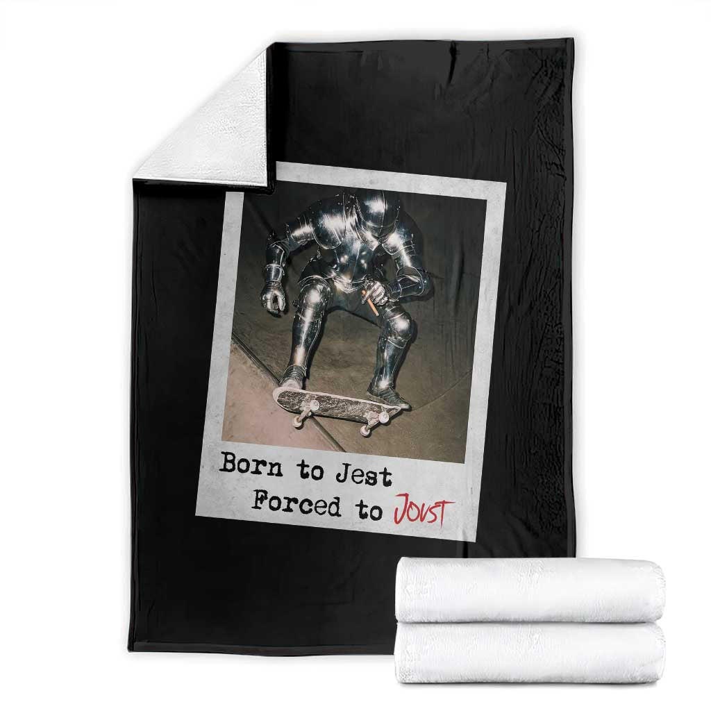 Knights Meme Throw Blanket Born to Jest Forced to Joust - Wonder Print Shop