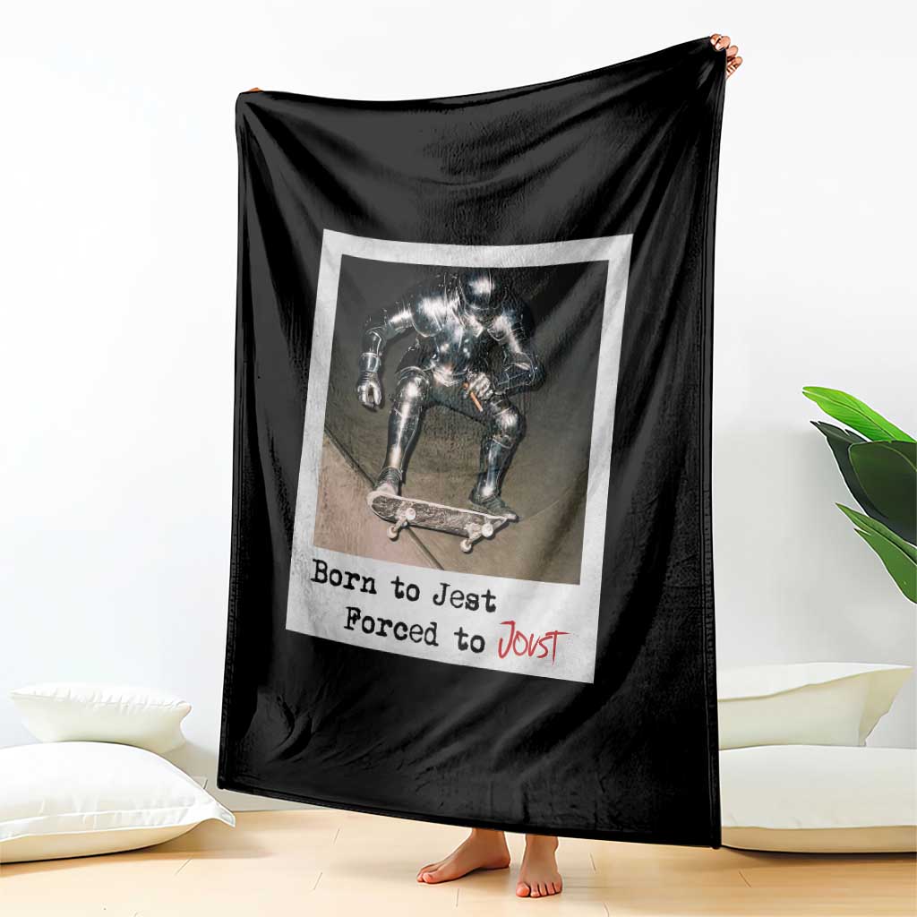 Knights Meme Throw Blanket Born to Jest Forced to Joust - Wonder Print Shop