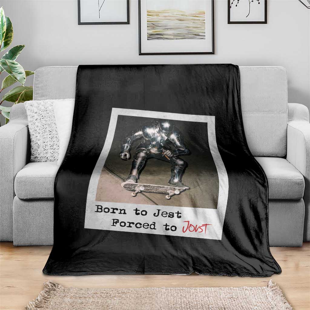 Knights Meme Throw Blanket Born to Jest Forced to Joust - Wonder Print Shop