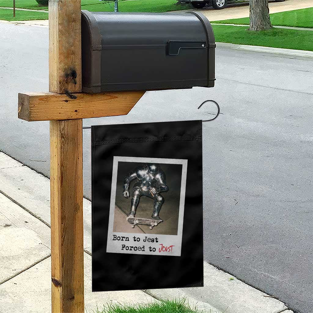 Knights Meme Garden Flag Born to Jest Forced to Joust - Wonder Print Shop